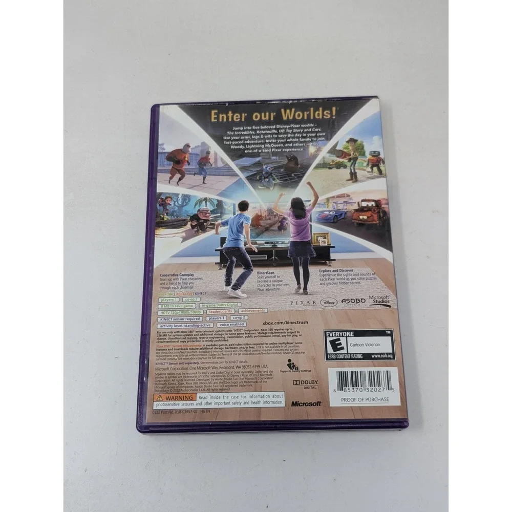 Kinect Rush: A Disney Pixar Adventure (Microsoft Xbox 360, 2012) No‎ Manual